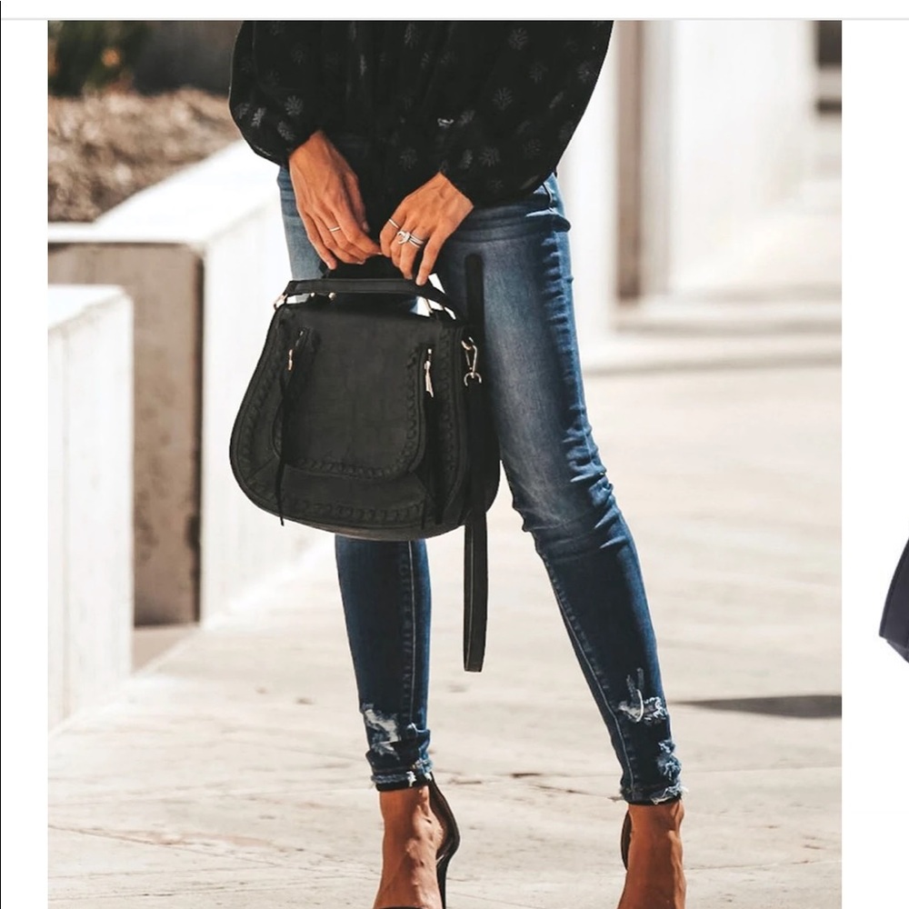 Black saddle bag